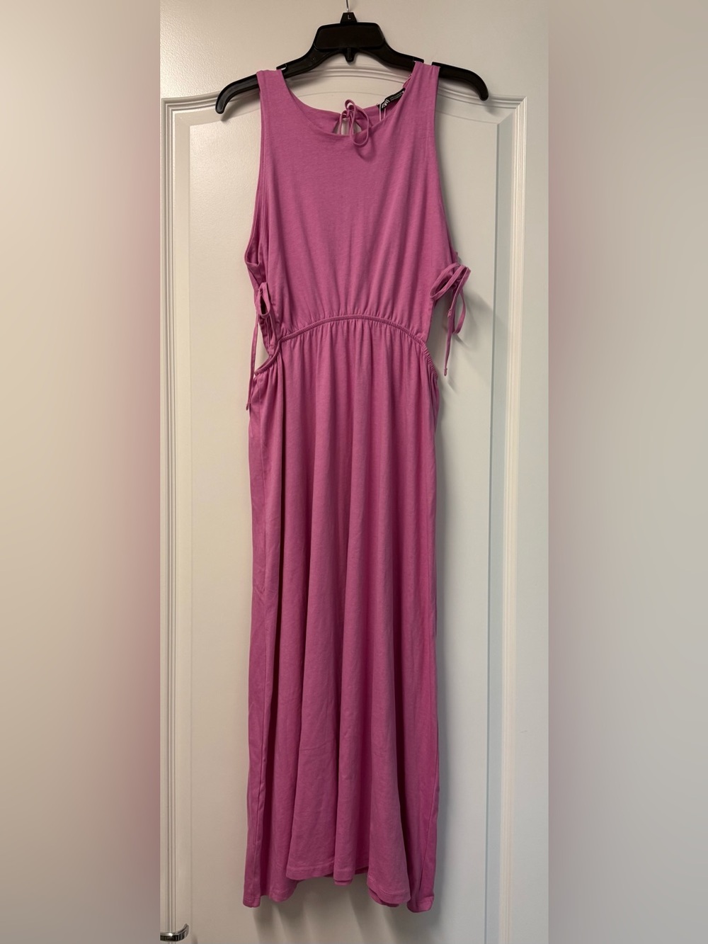 Zara Pink cutout back & side Maxi Dress